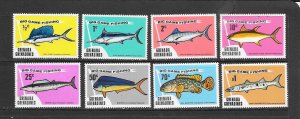 FISH - GRENADA GRENADINES #41-8  GAME FISH MNH