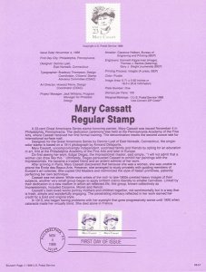 US SP723 Mary Cassatt Souvenir Page #2182