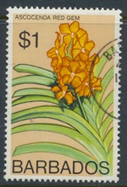 Barbados  SG 497  SC# 408   Used cancel as per scan Flowers Orchids 1974 