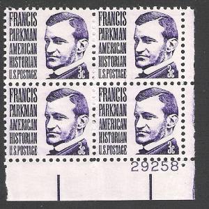 US Plate Block, Cat # 1281, Parkman, MNH*-