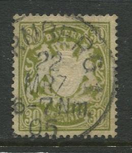 Bavaria -Scott 67 - Coat of Arms -1888 -  Used - Single 30pf Stamp