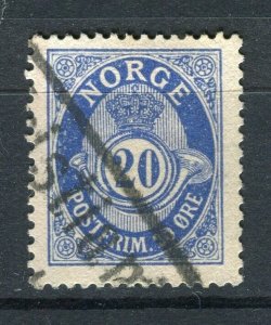 NORWAY; 1890s early classic 'ore' type used Shade of 20ore. + fair Postmark