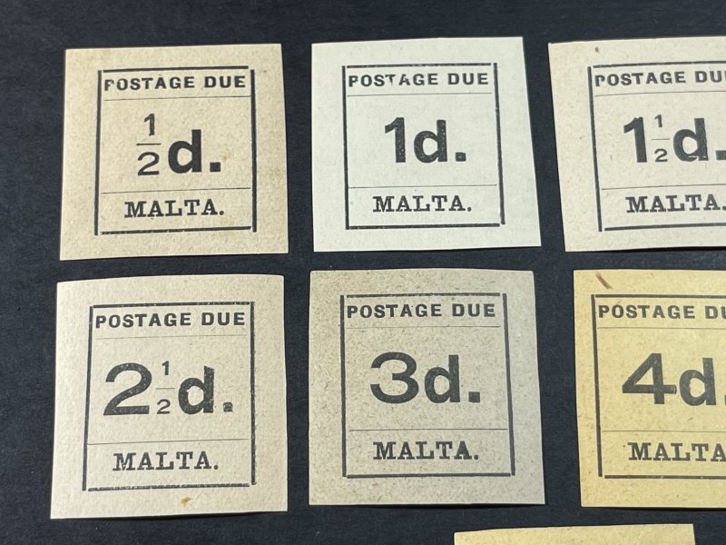 MALTA # J1-J9---MINT NEVER/HINGED**---COMPLETE SET--POSTAGE DUE---1925