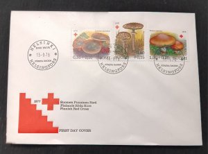 D)1978, FINLAND, FIRST DAY COVER, ISSUE, RED CROSS, EDIBLE MUSHROOMS, FALSE