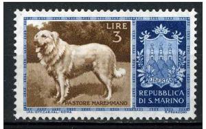 San Marino 1956 - Scott 377 MH - 3 lire, Dog 