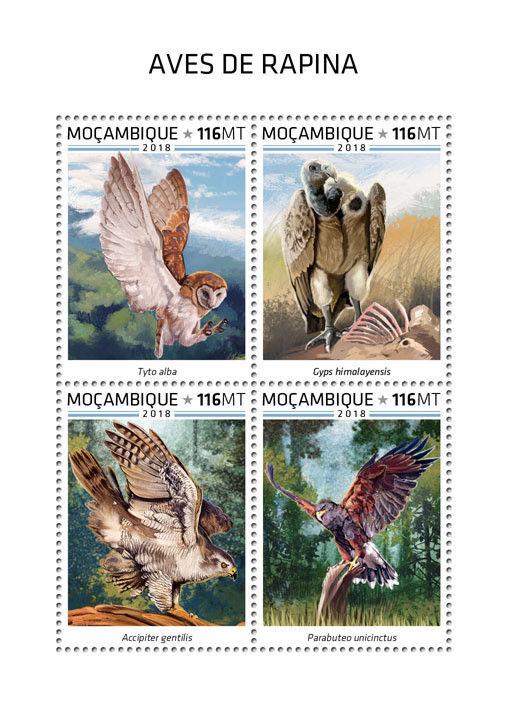 Z08 MOZ18516a MOZAMBIQUE 2018 Birds of prey MNH ** Postfrisch