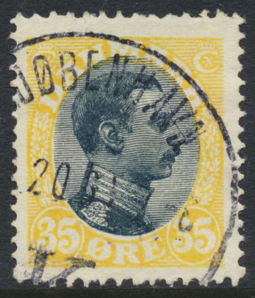 Denmark Scott 115 (AFA 104), 35ø Christian X, F-VF Used 