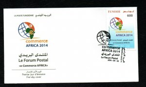 2014- Tunisia – Africa Postal Forum on Electronic Commerce- FDC 