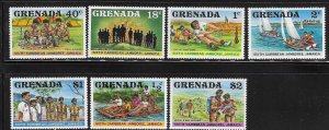 Grenada 1977 6th Caribbean Jamboree Scouts Sc 805-811 MNH A2265