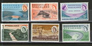 Rhodesia and Nyasaland 172-177 MNH