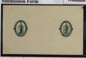 Costa Rica  1923 2c & 5c in green, proofs on wove paper