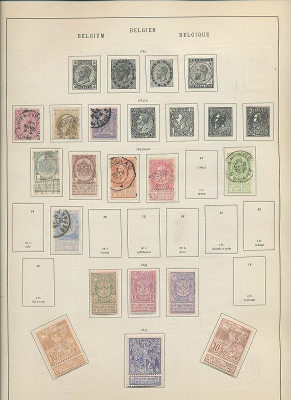 BELGIUM 1850s/1930s M&U Collection (Appx 120 Items) (Ac 1338