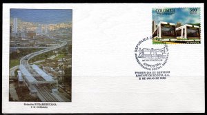 Colombia 1996 Sc#1120 MEDELLIN RAPID TRANSIT SYSTEM (METRO) Single FDC