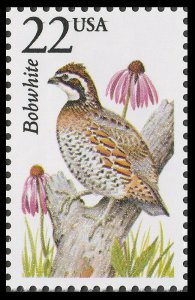 US 2301 North American Wildlife Bobwhite 22c single MNH 1987