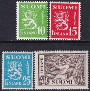 Finland 1952 Sc 302-5 set MNH** couple gum creases