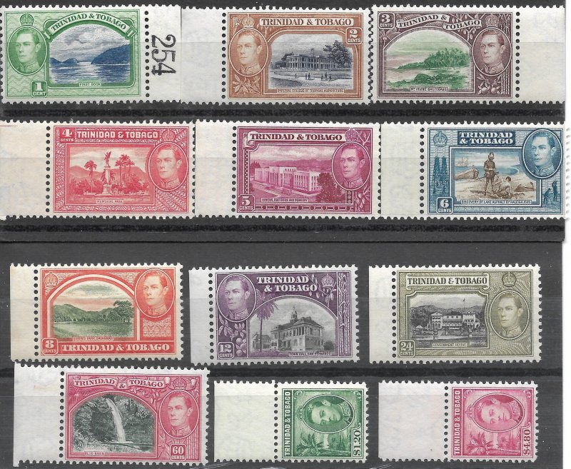 Doyle's_Stamps: 1938-1941 NH Trinidad & Tobago King George VI Postage Stamp Lot