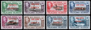 Falkland Islands - South Georgia Scott 3L1-3L8 (1944) Mint LH VF Complete Set M