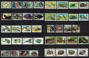 WWF Reptiles and Amphibians Big Collection WWF T9 2000 MNH