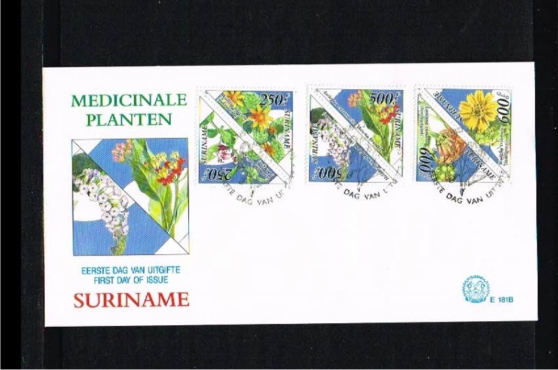 1995 - Rep. Surinam FDC E181B - Flora - Flowers - Medicinal Flowers [LN031]