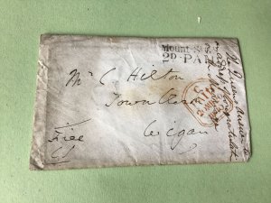 Great Britain 1840 free post Wax Seal Postal cover  Ref R32583