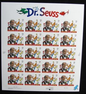 US #3835 MNH Sheet Of 20 Dr Seuss SCV $17.50