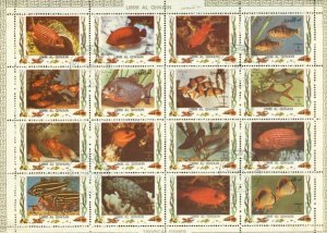 Umm Al Qiwain Fishes , 16 stamps Lot 3