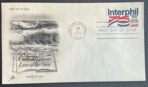 UNITED NATIONS LAW OF SEA JAN 17 1976 PHILADELPHIA PA ARTCRAFT FIRST DAY COVER