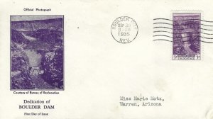774 3c BOULDER DAM - Rice cachet
