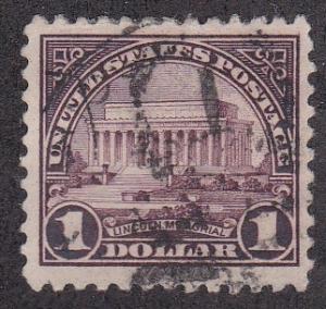 U.S. # 571, used $1.00 stamp