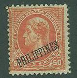 US Philippines SC# 219 Jefferson US Overprinted 50c M no gum