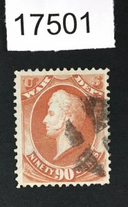 MOMEN: US STAMPS # O93 USED $60 LOT #17501