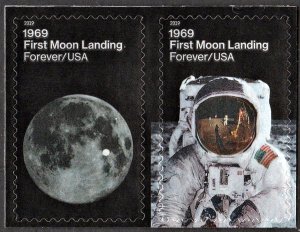 SC#5399-5400 (55¢) 1969: First Moon Landing Pair (2019) SA