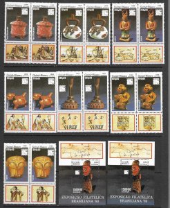 Guinea-Bissau 841-8 MNH Artifacts cpl. set in pair format, vf.  2022 CV $29.20