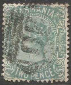 TASMANIA  Australia 1878 Sc 61, Used VF, 2d QV #30 Cancel (Evandale)