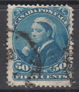 Canada Scott #47  50 cent deep blue Small Queen