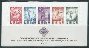 Philippines CB3a 1959 Scout Jamboree s.s. MNH