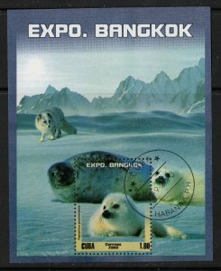 Thematic stamps Caribbean Country 2003 POLAR FAUNA M/S used