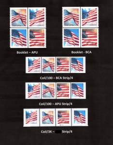 #5871 - 5890 2024 Old Glory Flag Singles set/20 - MNH (After June 20)