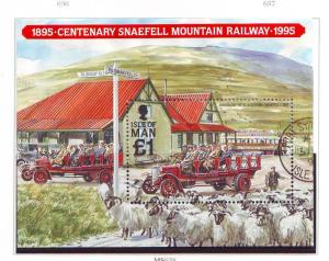 Isle of Man Sc 627 1995 100th Anniversary Snaeful Mtn Rwy 