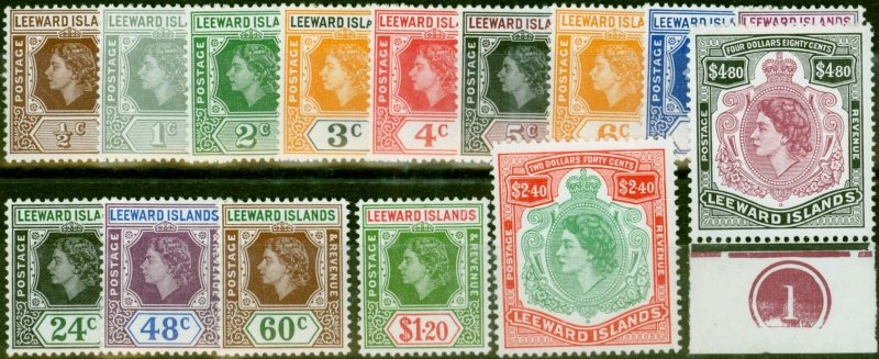 Leeward Islands 1954 Set of 15 SG126-140 V.F MNH 