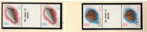 CAYMAN ISL. Sc 518-21 NH ISSUE OF 1984 - GUTTER PAIRS - SEA SHELLS - (WG03)