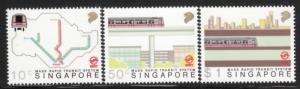 Singapore 1988 Sc 522-4 MRT Subway MNH