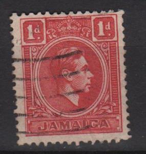 Jamaica 1938 - Scott 117 used - 1 p, King George VI