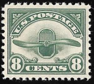 C4 8 cent Propeller, Stamp mint OG NH EGRADED XF 90 XXF