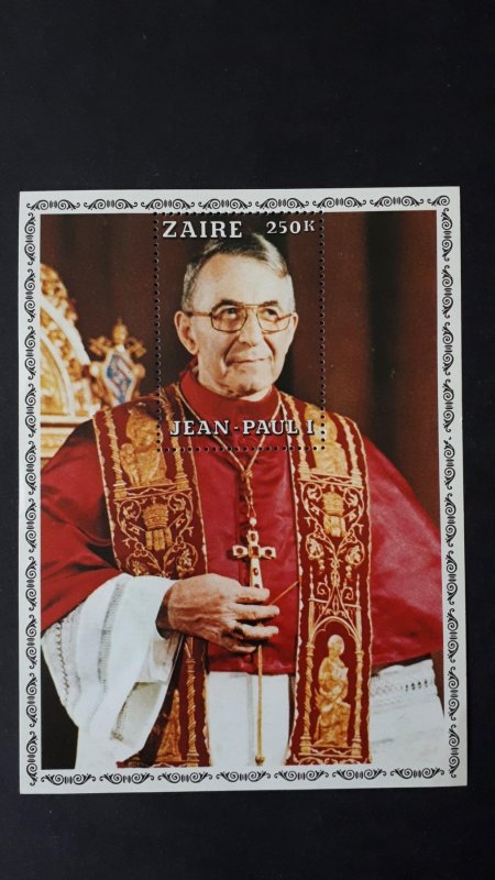 Famous people - Pope - Congo DR (Zair) 1979. - ** MNH 3x Bl complete