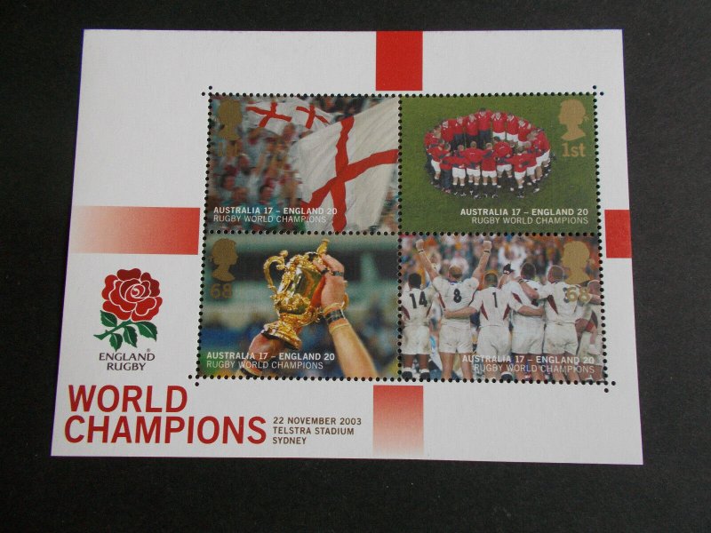 Wholesale Offer 2003 England Rugby World Champions M/Sheet MS2416 x 10 Cat £140