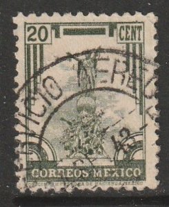 MEXICO 714, 20¢ INDEPENDENCE MONUMENT 1934 DEFINITIVE, USED. VF. (642)