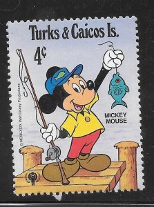 Turks & Caicos Islands #404 MNH Disney Mickey Mouse & Fish