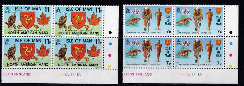 ISLE OF MAN 1978, Commonwealth Games  MNH  PB LR SET # 139-140