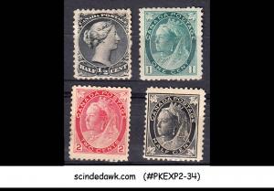 CANADA - 1870-98 QV SCOTT#34,66-68 - 4V - MINT HINGED